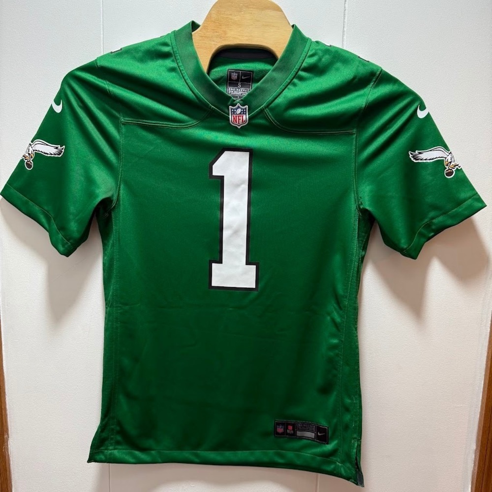 Nike NFL Philadelphia Eagles Jalen Hurts 1 Green Throwback Jersey Mens S